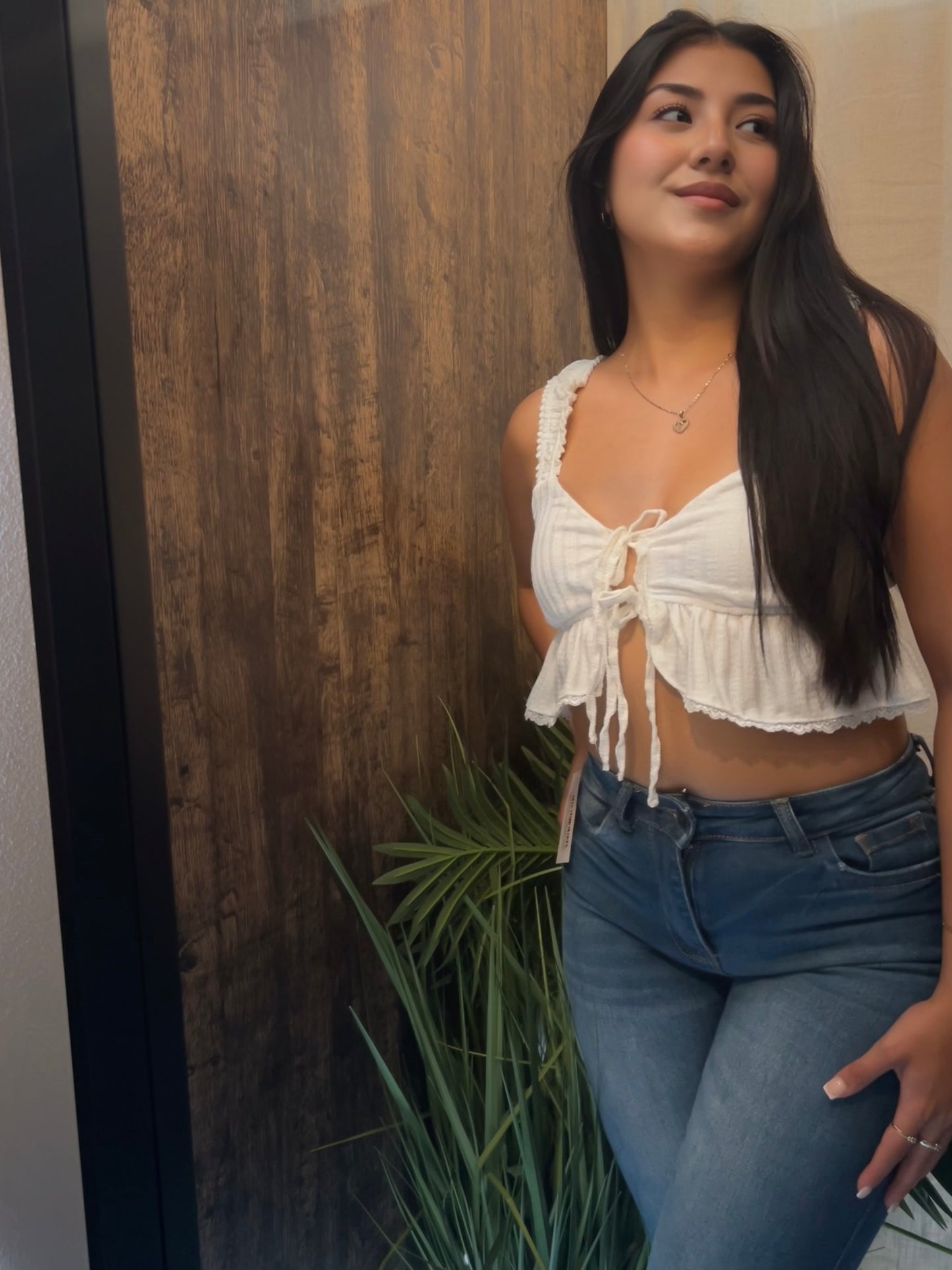 Scarlette Ruffle Open Tie Top