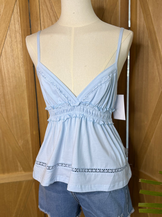 Annalise Lace Trim Babydoll Top