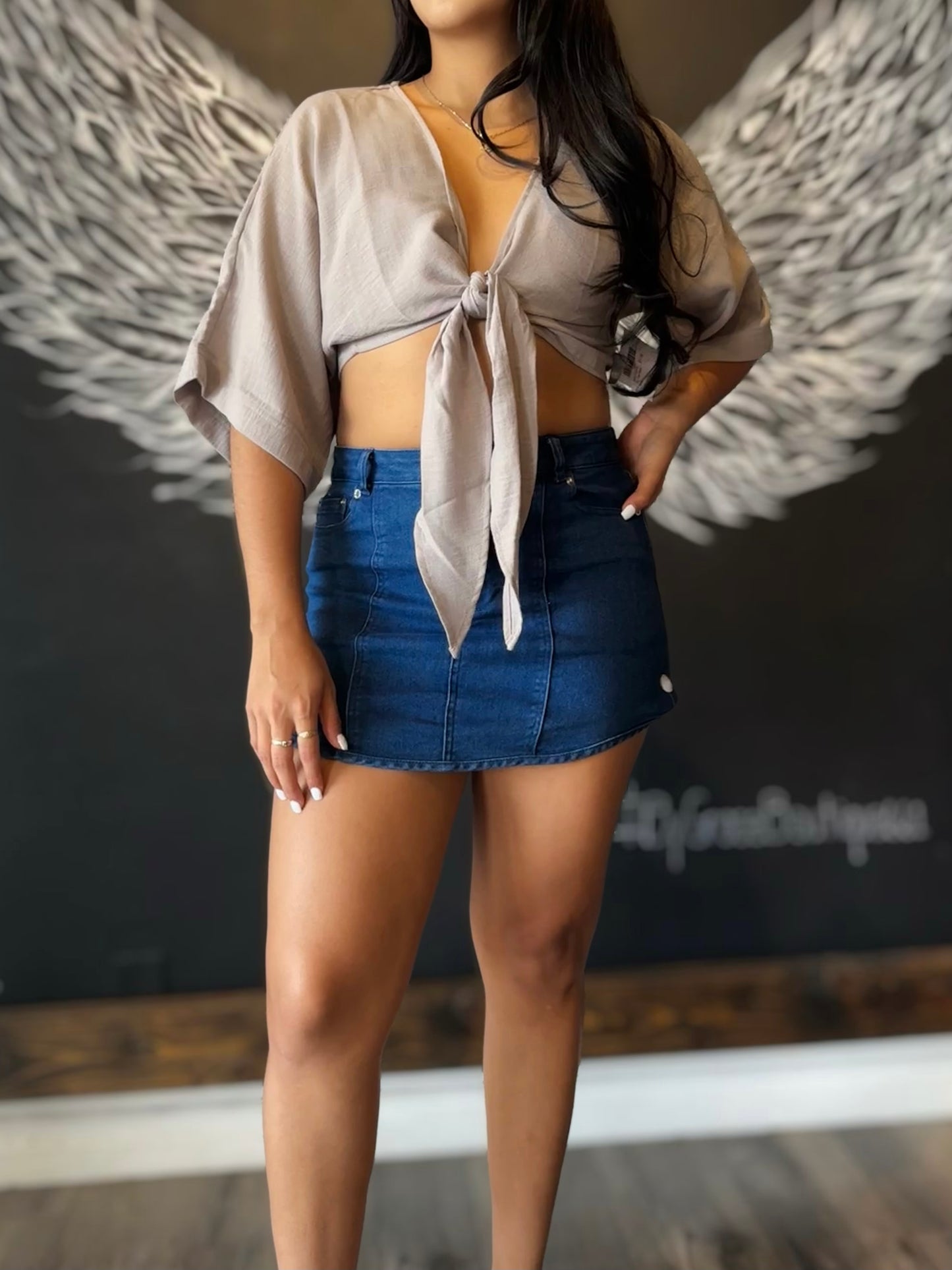 Naomi Front-Tie Top
