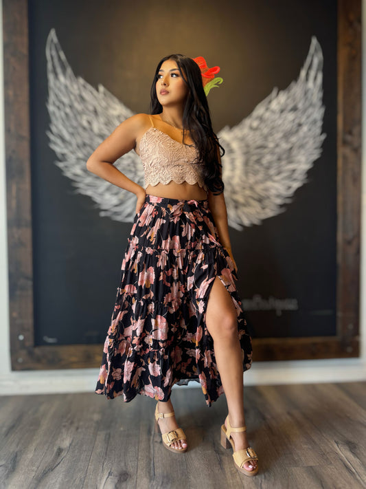 Juna Ruffle Floral Skirt