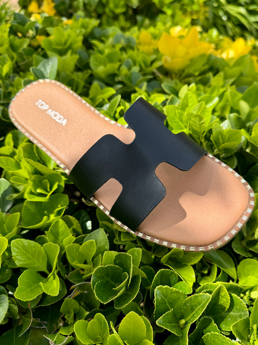 Cleo Cutout Flat Sandals