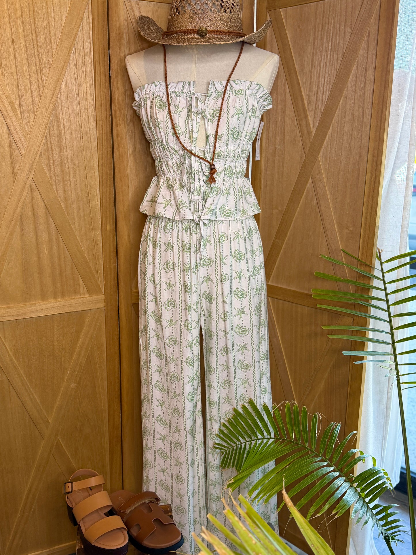Shelley Tube Top & Wide Leg Pants Set