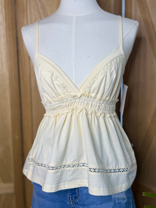 Annalise Lace Trim Babydoll Top