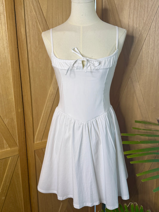 Daniela Ruched Front Mini Flare Dress