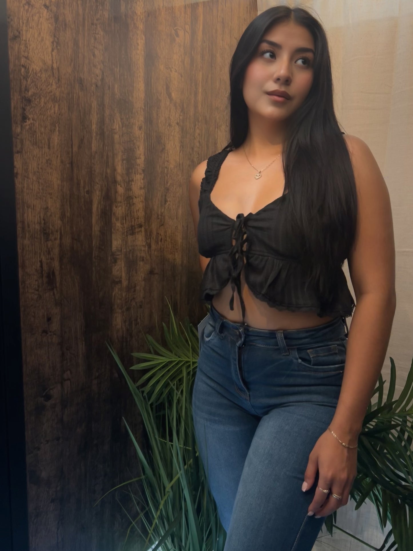 Scarlette Ruffle Open Tie Top