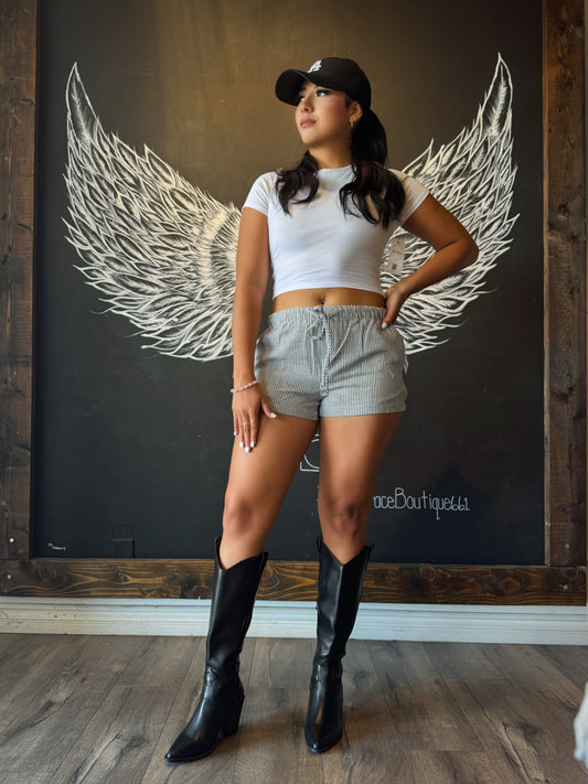 Zaliyah Stripped Linen Shorts