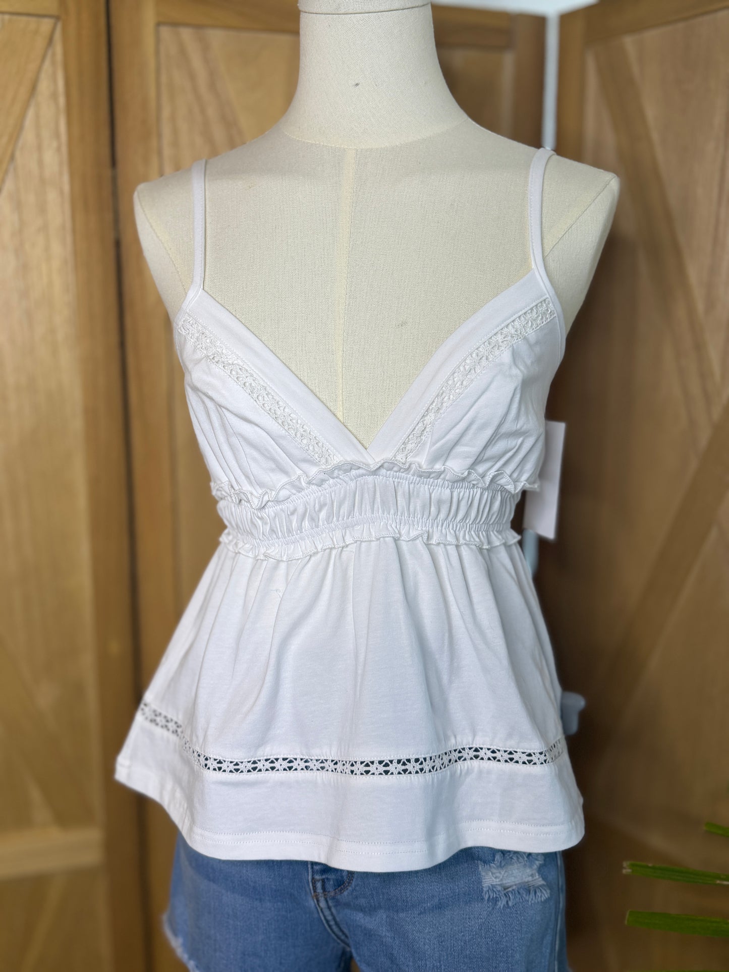 Annalise Lace Trim Babydoll Top