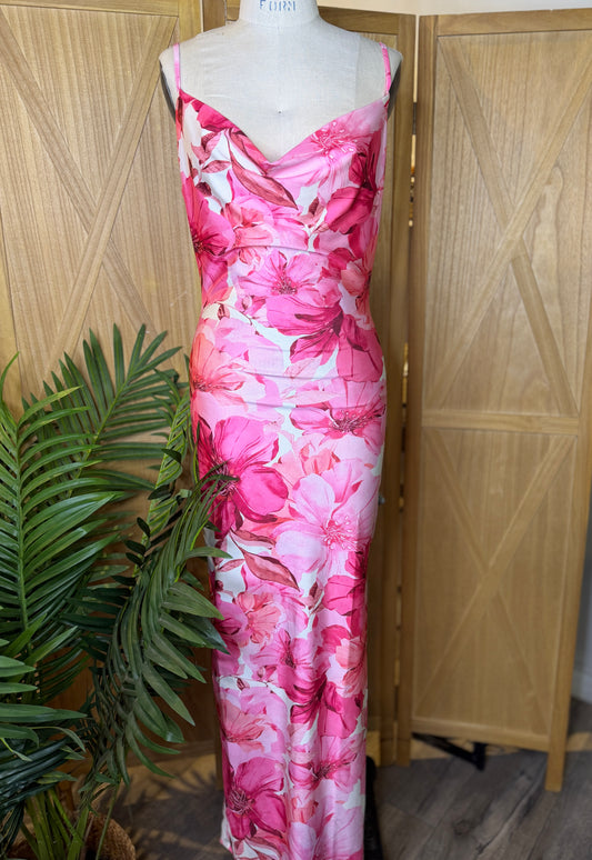 Kiki Floral Cowl Neck Dress