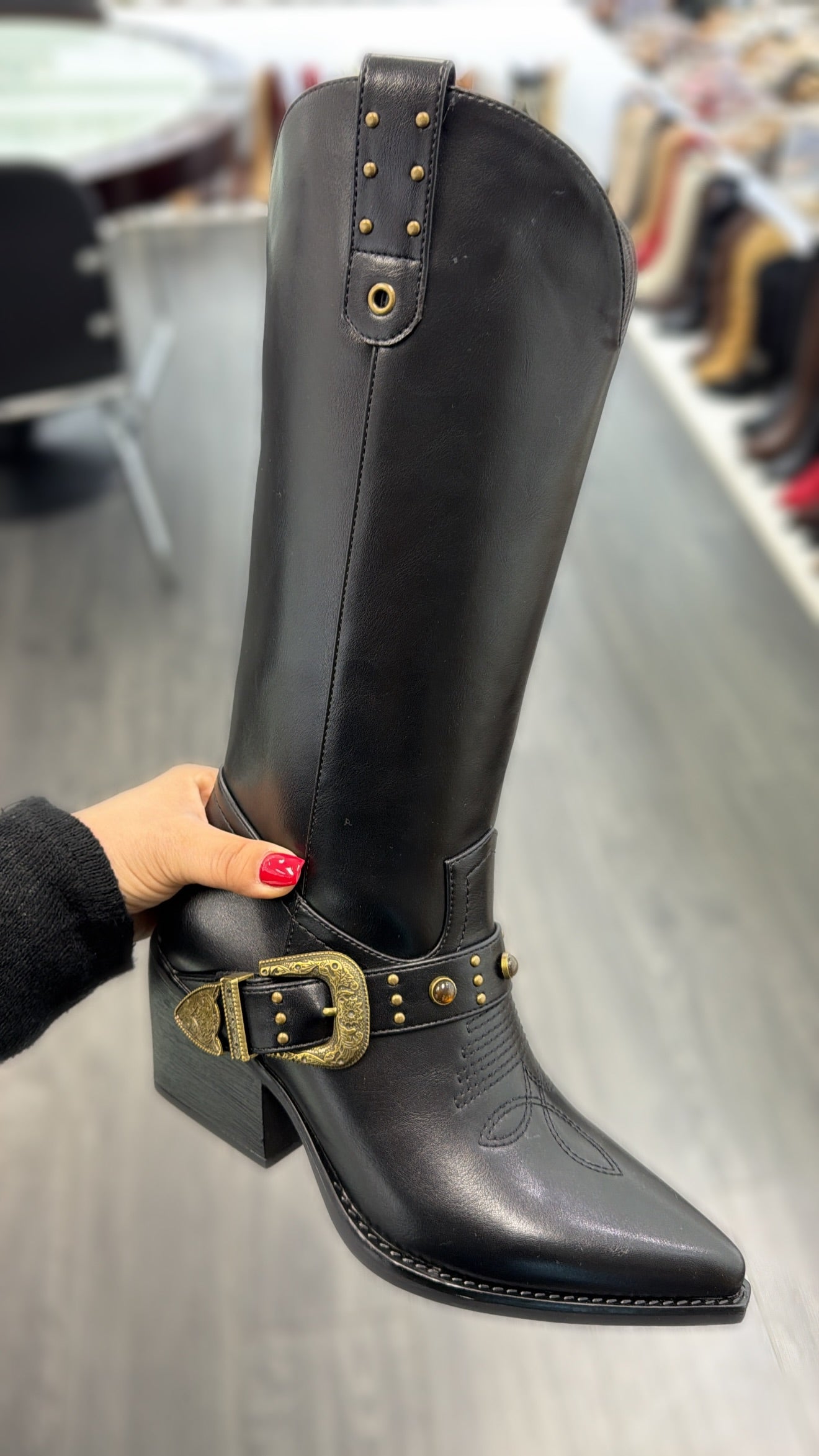 Jubilee Pointed Buckle Western Boot