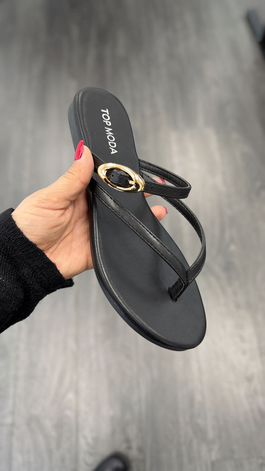 Kesha Golden Touch Sandal (Black)