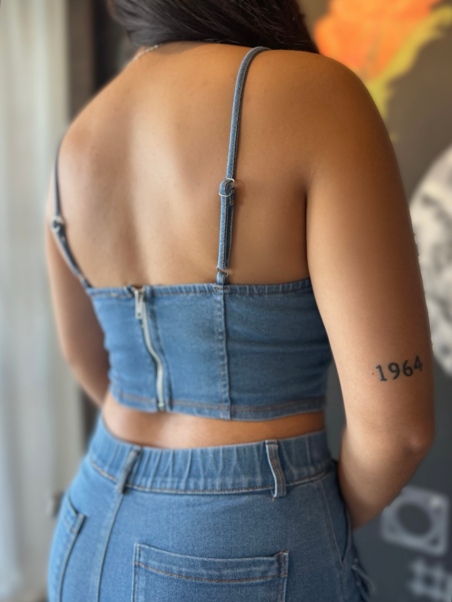 Selena Denim Corset Top